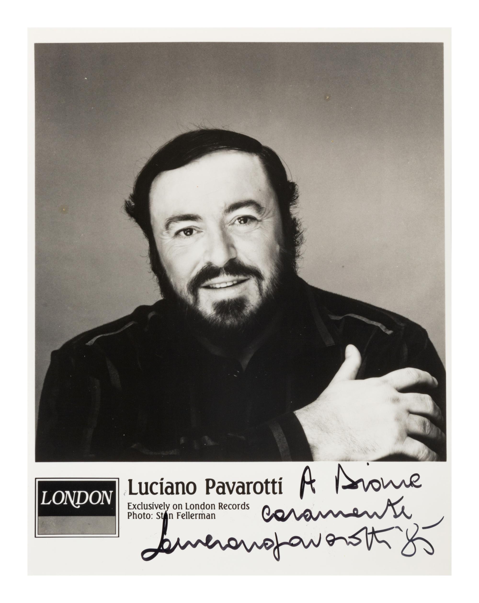 [20TH-CENTURY OPERA SINGERS]. A group of 6 signed photographs of opera singers from the 1970s-1990s, comprising images of: