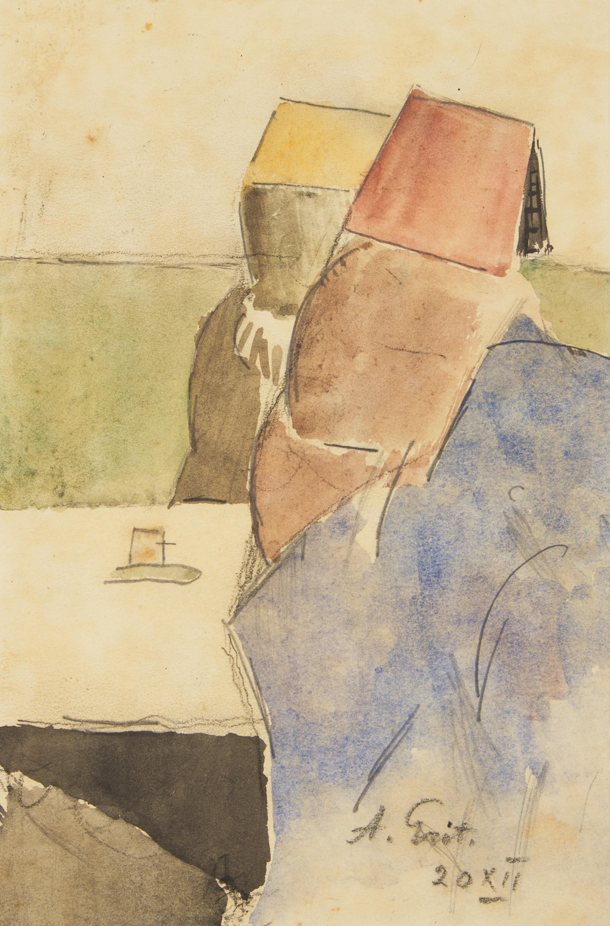 Two Men at a Table , circa 1960-65