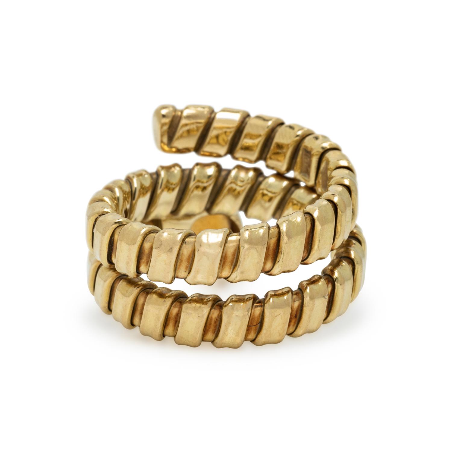 YELLOW GOLD AND CITRINE SERPENT RING