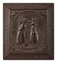 [EARLY PHOTOGRAPHY]. 5 sixth plate images of young girls and ladies incl. examples by WEBSTER & BRO. of Louisville, Kentucky, and ANSON.