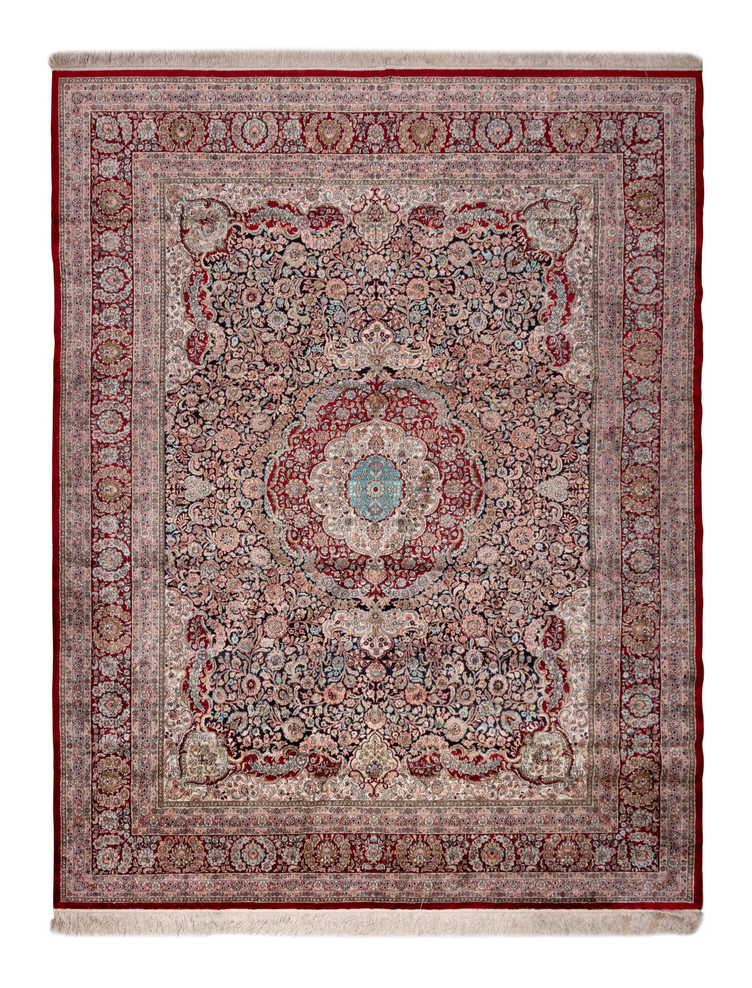 A Tabriz Silk Rug