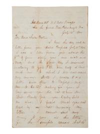 [CIVIL WAR]. Letter from Adjutant M. Herbert Wood, 23rd USCT, to his sister Mollie concerning her deserter husband.