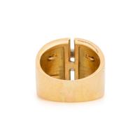 DIAMOND, ENAMEL, AND BICOLOR GOLD BUCKLE RING