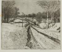 Adams St. Bridge and Untitled (Snow Scene)