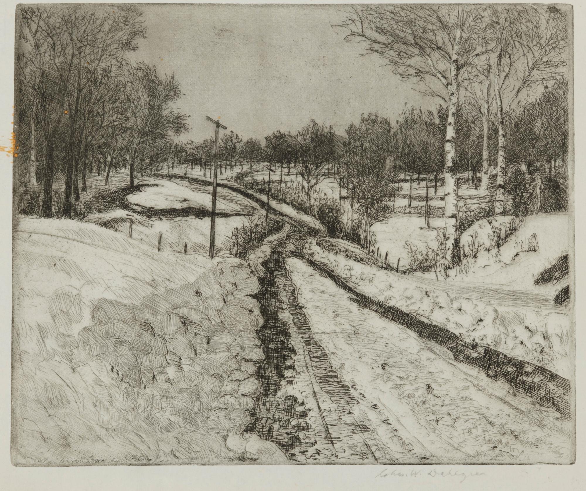 Adams St. Bridge and Untitled (Snow Scene)