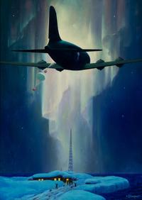 LEYDENFROST, Alexander (1888-1961). Skymaster's Christmas Mission: The C-54 Plays Santa Claus. c. 1943.