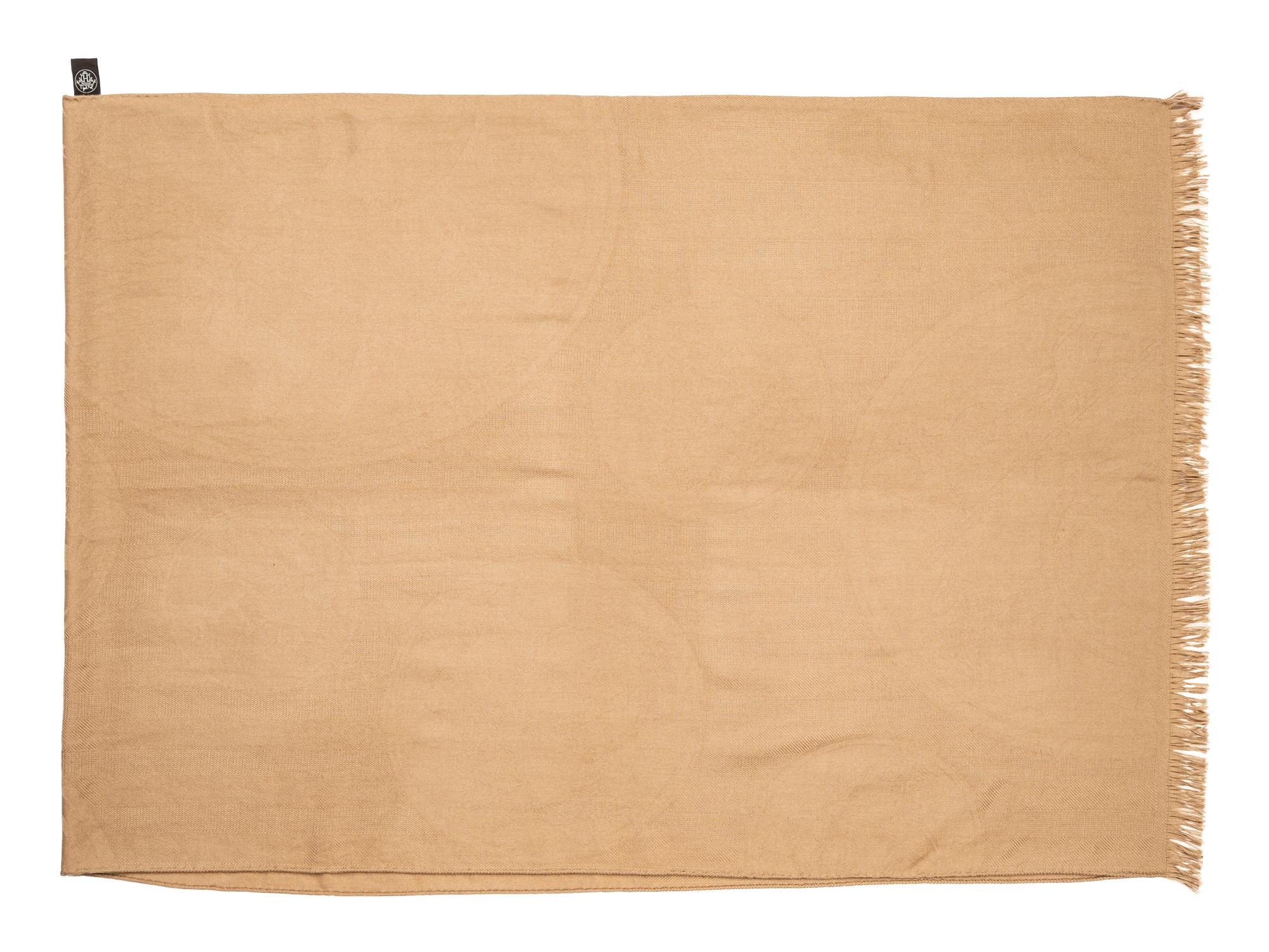 Hermès Cashmere/Silk Scarf with Fringe
