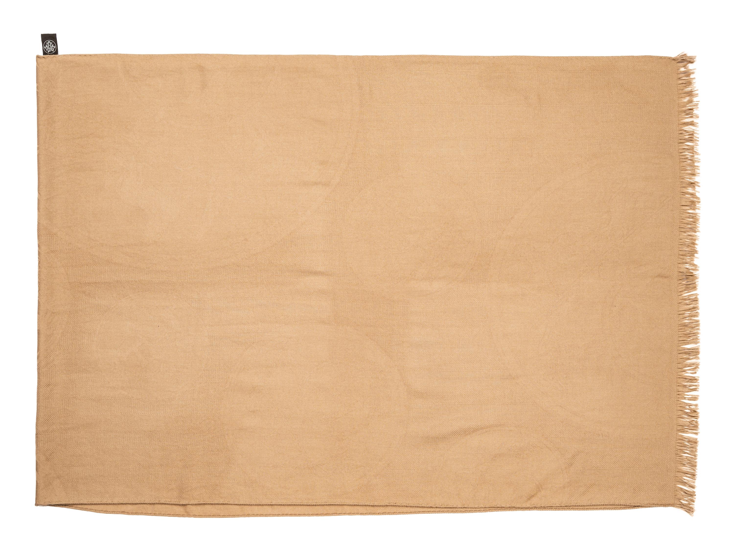 Hermès Cashmere/Silk Scarf with Fringe