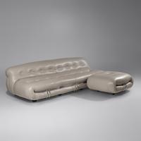 Large Soriana Sofa and Ottoman Cassina, Italy 1970