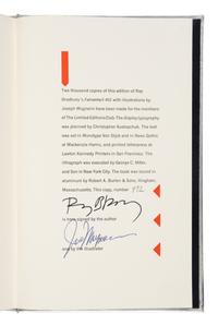 Bradbury, Ray (1920-2012). Fahrenheit 451 . New York: The Limited Editions Club, 1982.