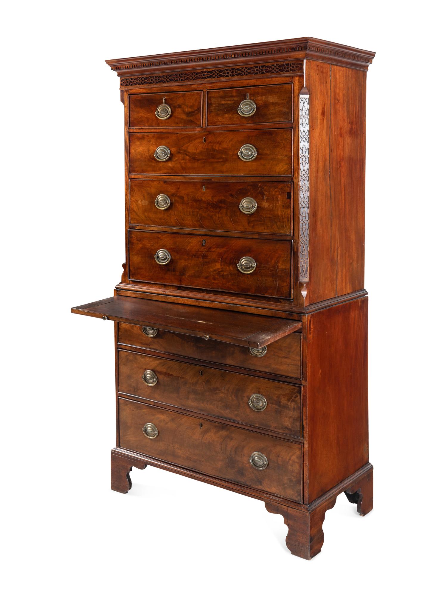 A George III Mahogany Chest-on-Chest
