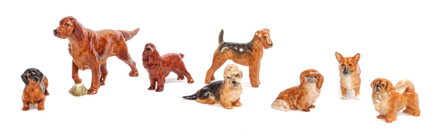Eight Royal Worcester Porcelain Figures Width of widest 7 1/2 inches. — 20TH CENTURY