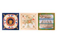 Three Hermès Silk Scarves