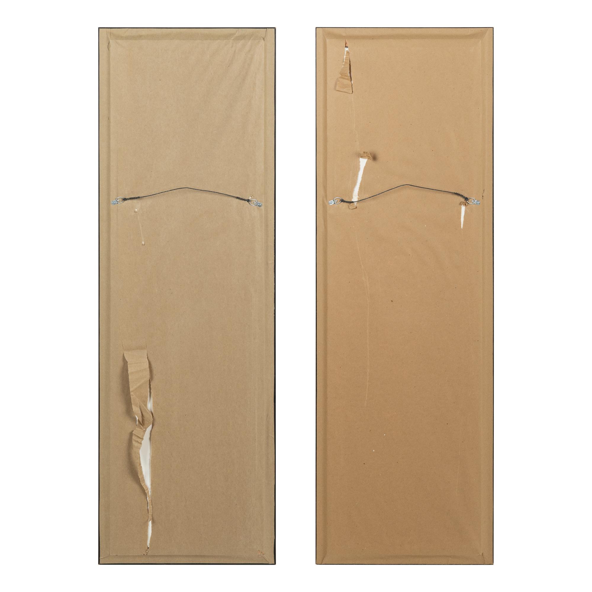 A Pair of Chinese Embroidered Silk Panels