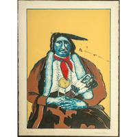 Indian with Feather Fan , edition 30/150