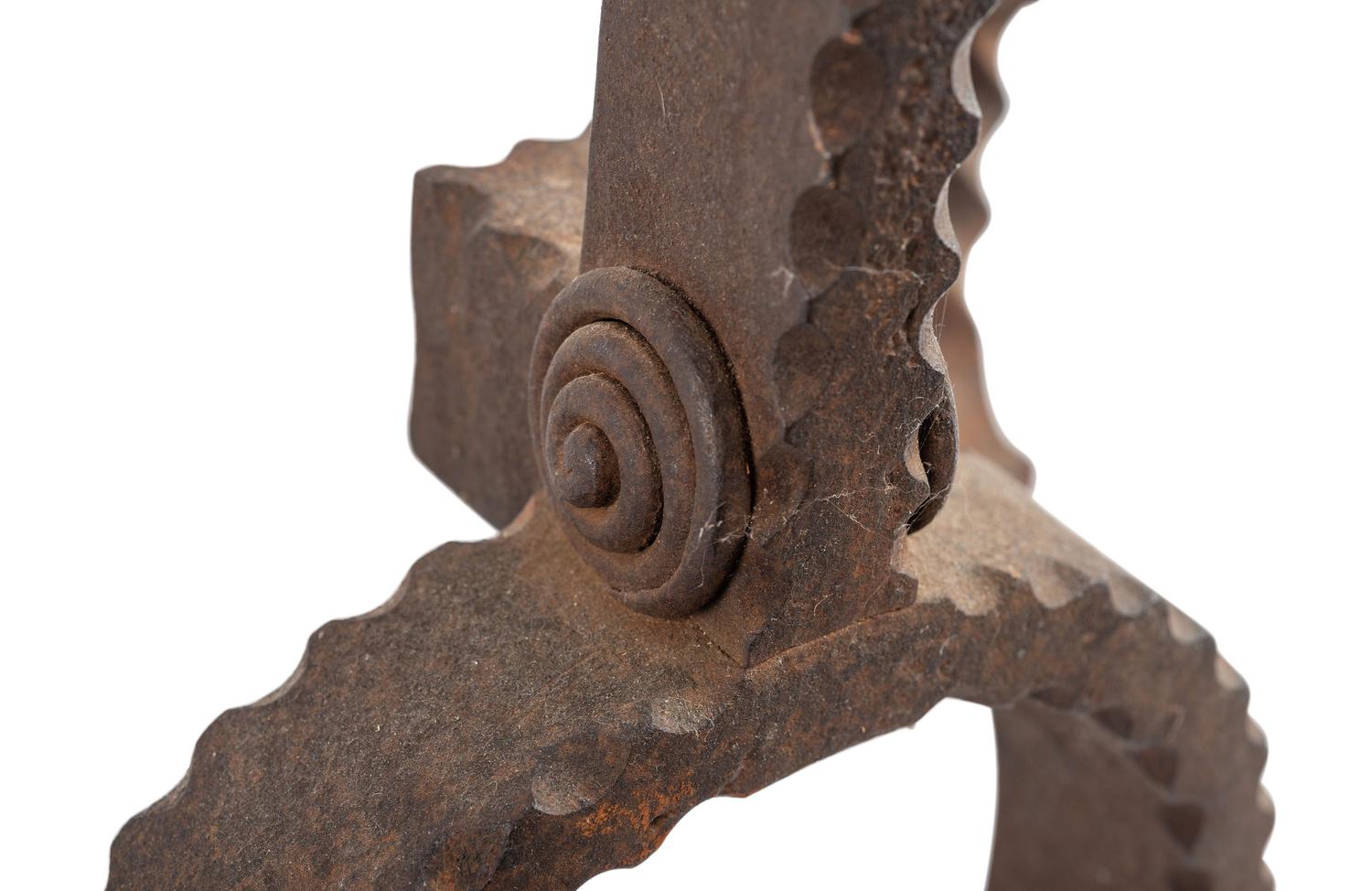 A Pair of Cast Iron Caribou Andirons
