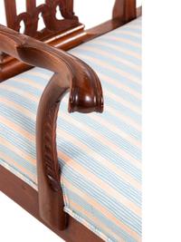 A George III Style Carved Mahogany Triple-Back Settee