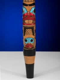 Northwest Coast Carved and Painted Speaker's Staff