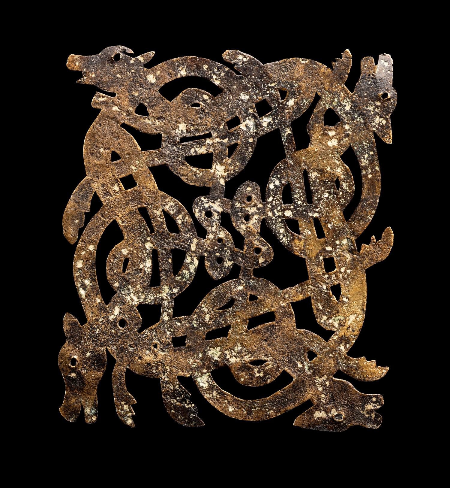 A Viking Bronze Openwork Plaque