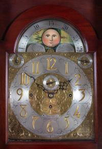 A Classical Style Mahogany Tall Case Clock Retailed by Tiffany & Co.