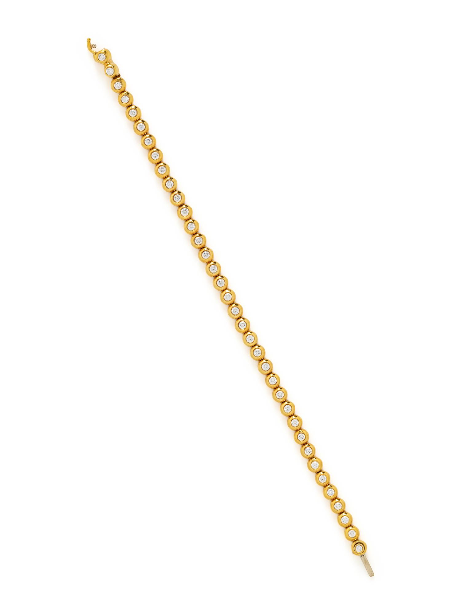 TIFFANY & CO., YELLOW GOLD AND DIAMOND BRACELET