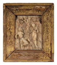 A South Netherlandish Carved Alabaster Relief of the Temptation