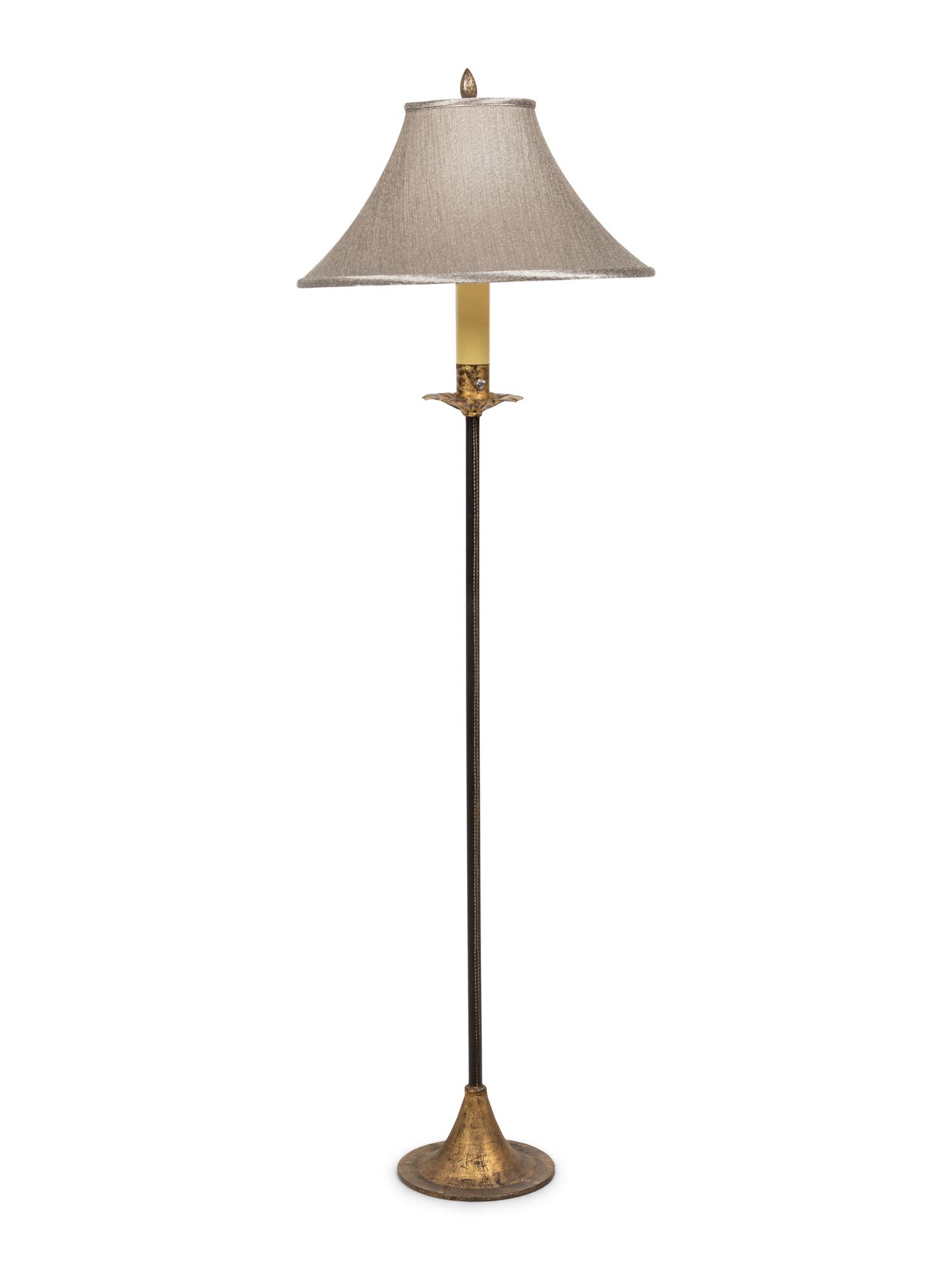 A Gilt Tole Floor Lamp