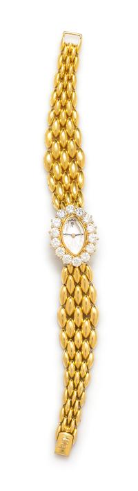 AUDEMARS PIGUET 18K YELLOW GOLD AND DIAMOND WRISTWATCH