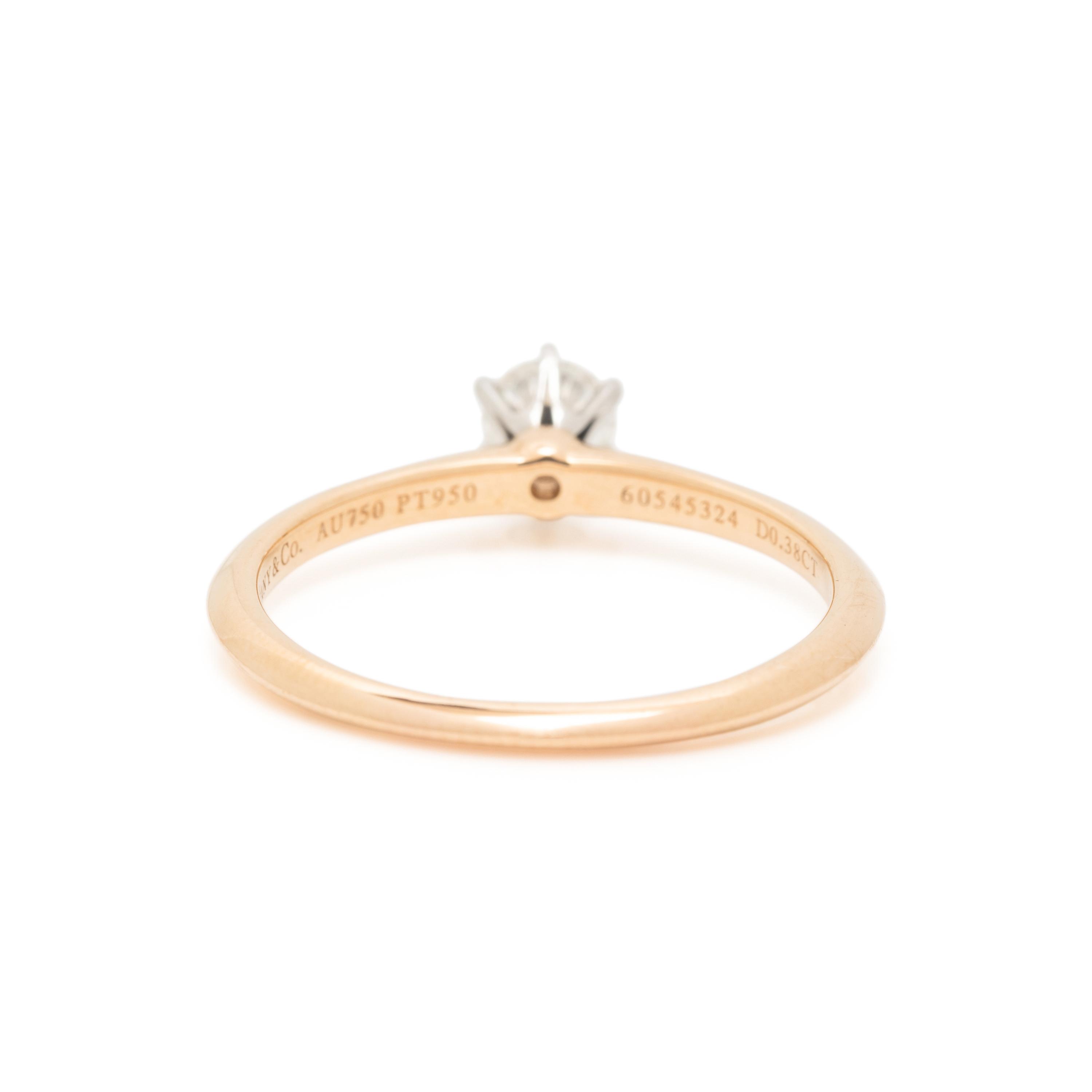 TIFFANY & CO., YELLOW GOLD AND DIAMOND RING