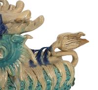 A Pair of Chinese Glazed Ceramic Dragons