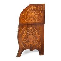 A Dutch Walnut and Marquetry Cylinder Bureau