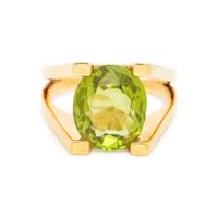 YELLOW GOLD AND PERIDOT RING