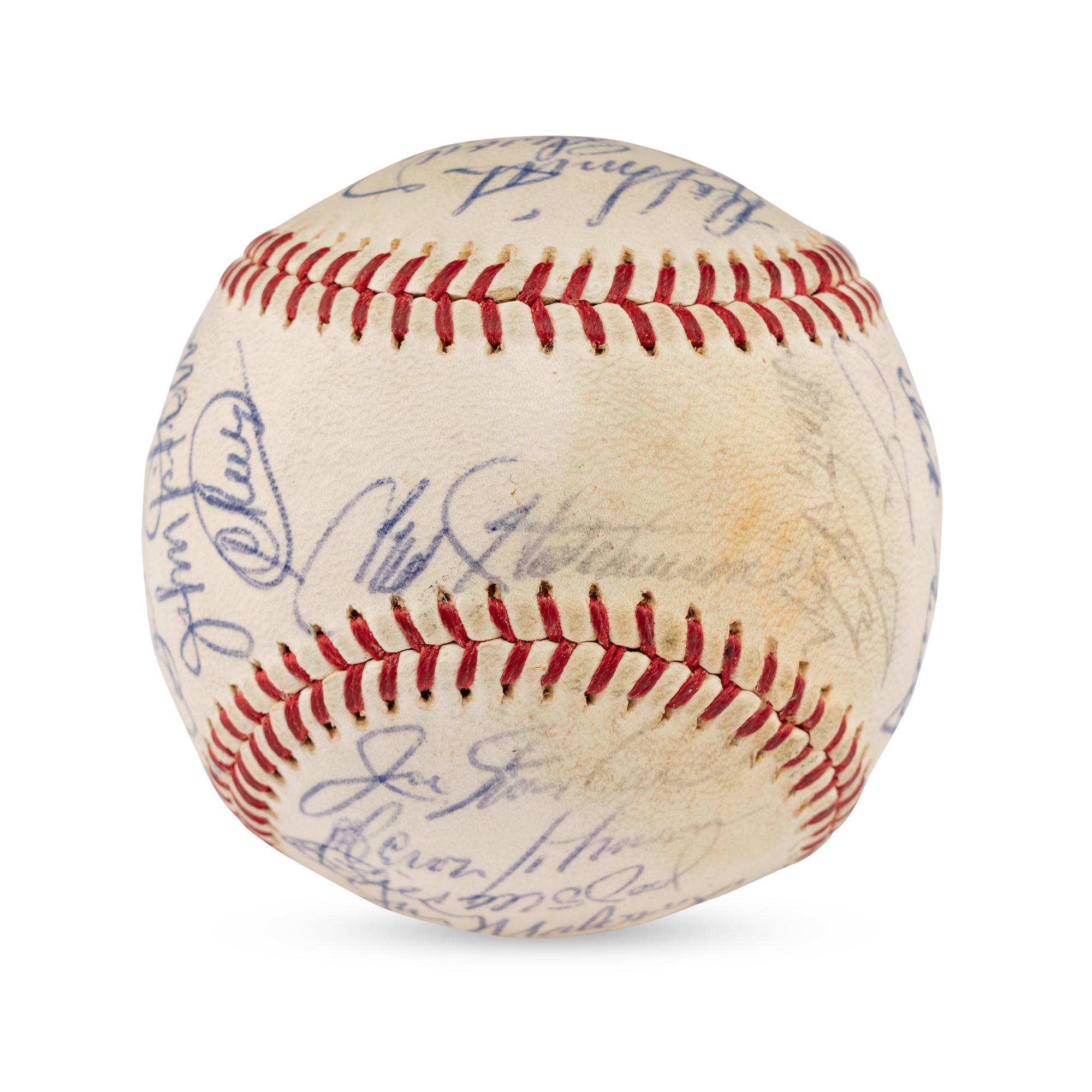 A 1964 Cincinnati Reds Team Signed Autograph Baseball Including Early Career Pete Rose Signature