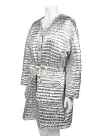 Courrèges Metallic Quilted Coat, 1980-90s