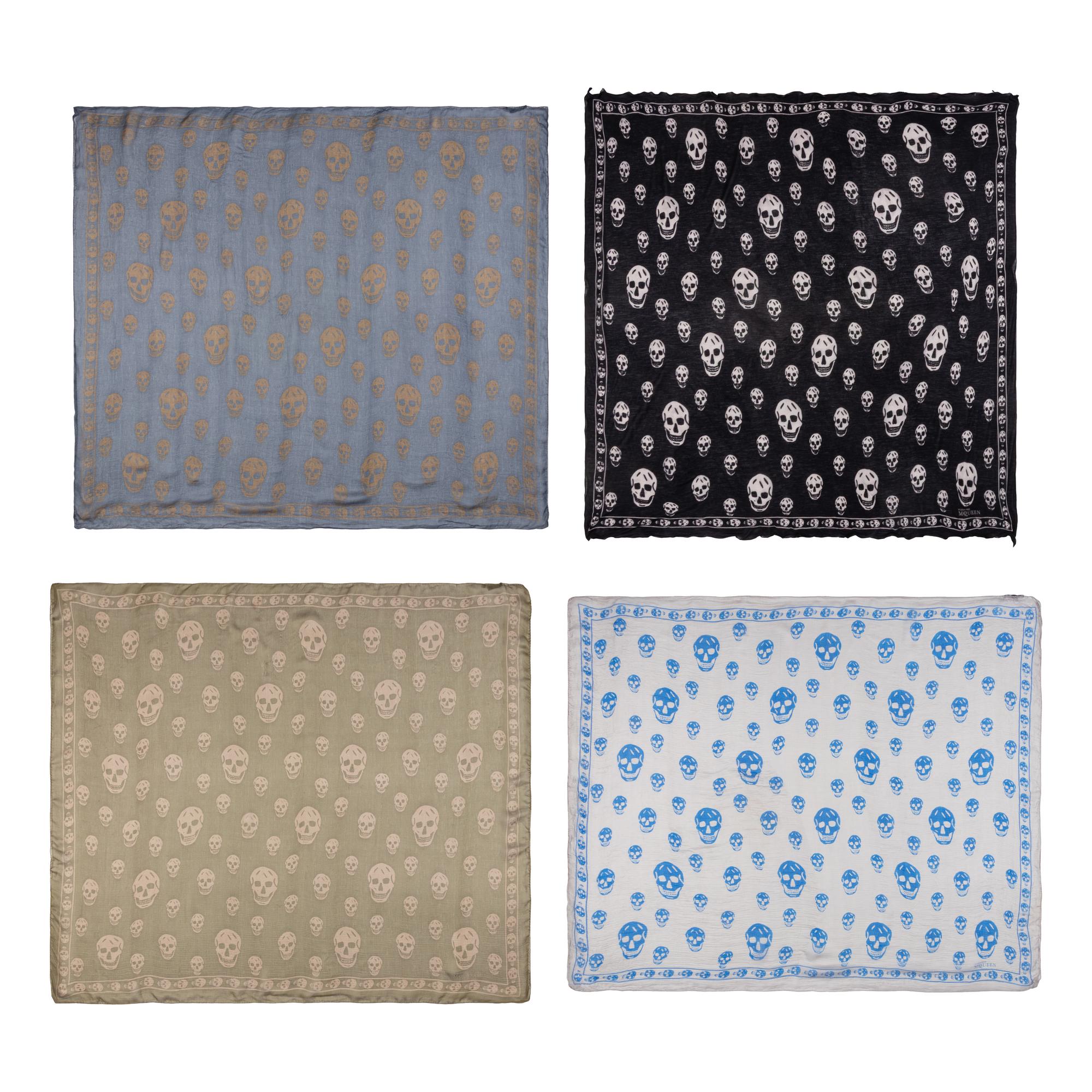 ALEXANDER MCQUEEN, FOUR SKULL SCARVES