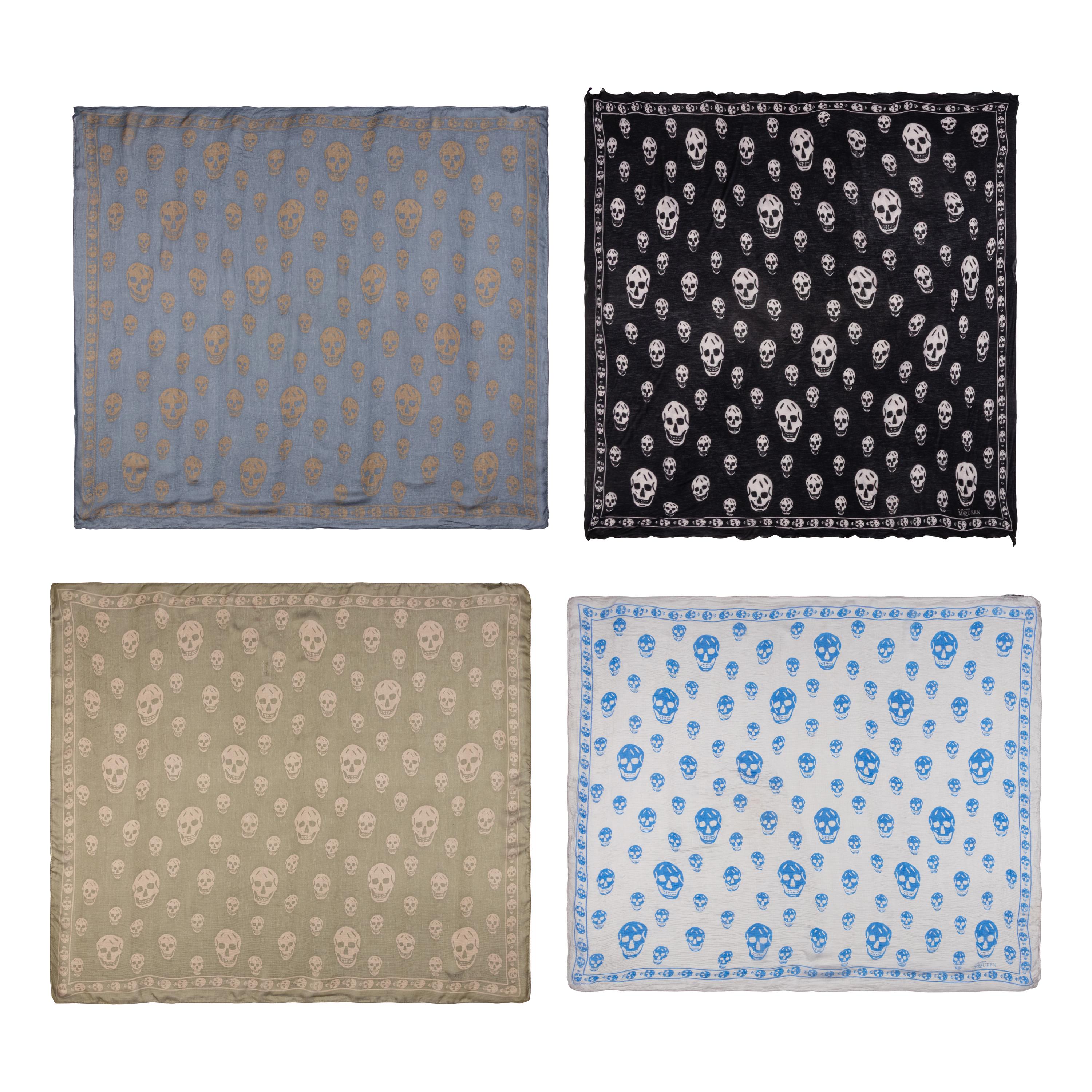 ALEXANDER MCQUEEN, FOUR SKULL SCARVES