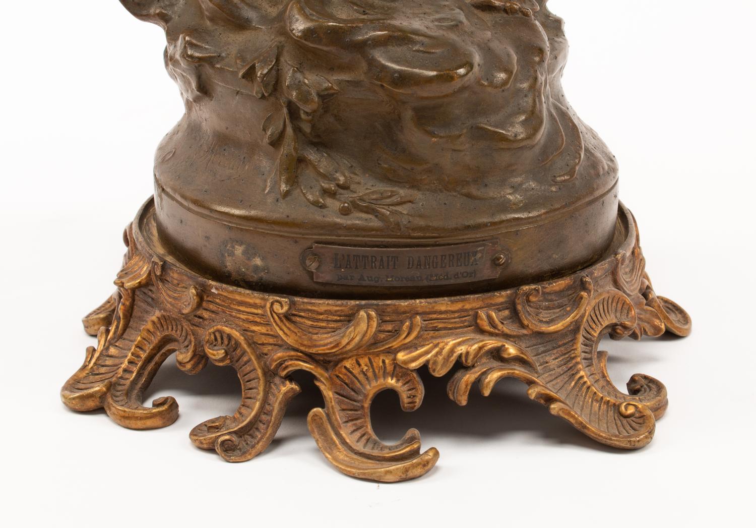 A French Patinated Bronze Figure of a Boy After Moreau