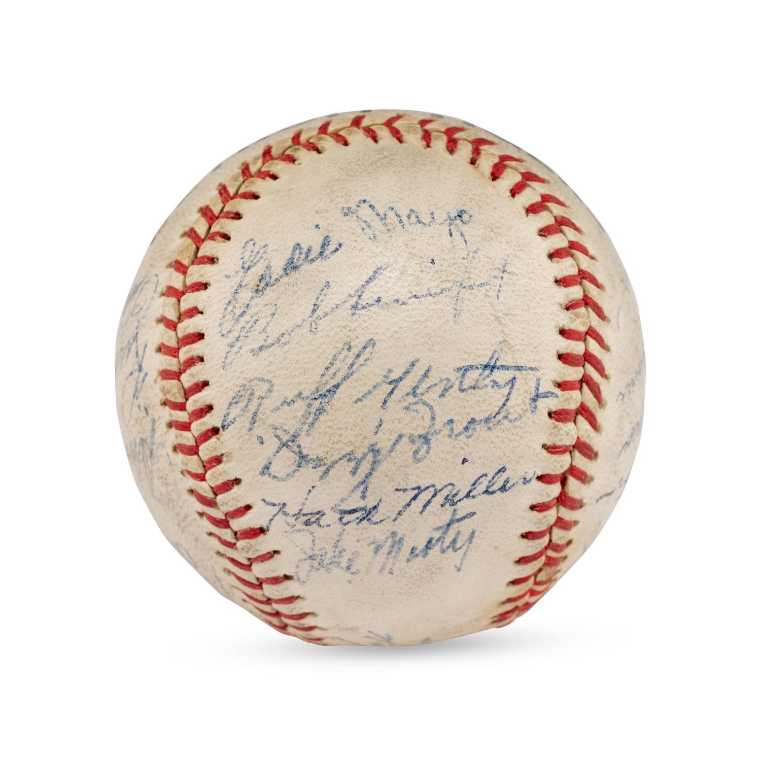 A 1944 Detroit Tigers Team Signed Autograph Baseball (PSA Auction Letter)