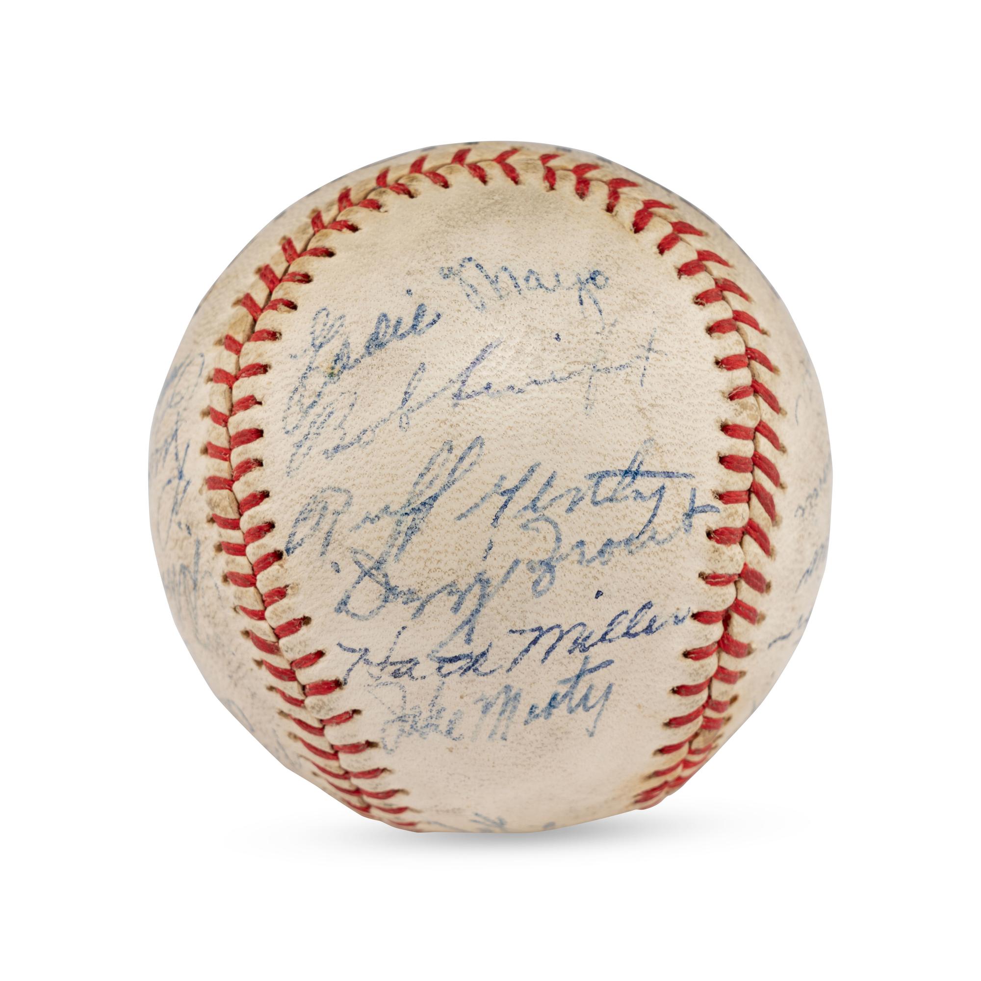 A 1944 Detroit Tigers Team Signed Autograph Baseball (PSA Auction Letter)