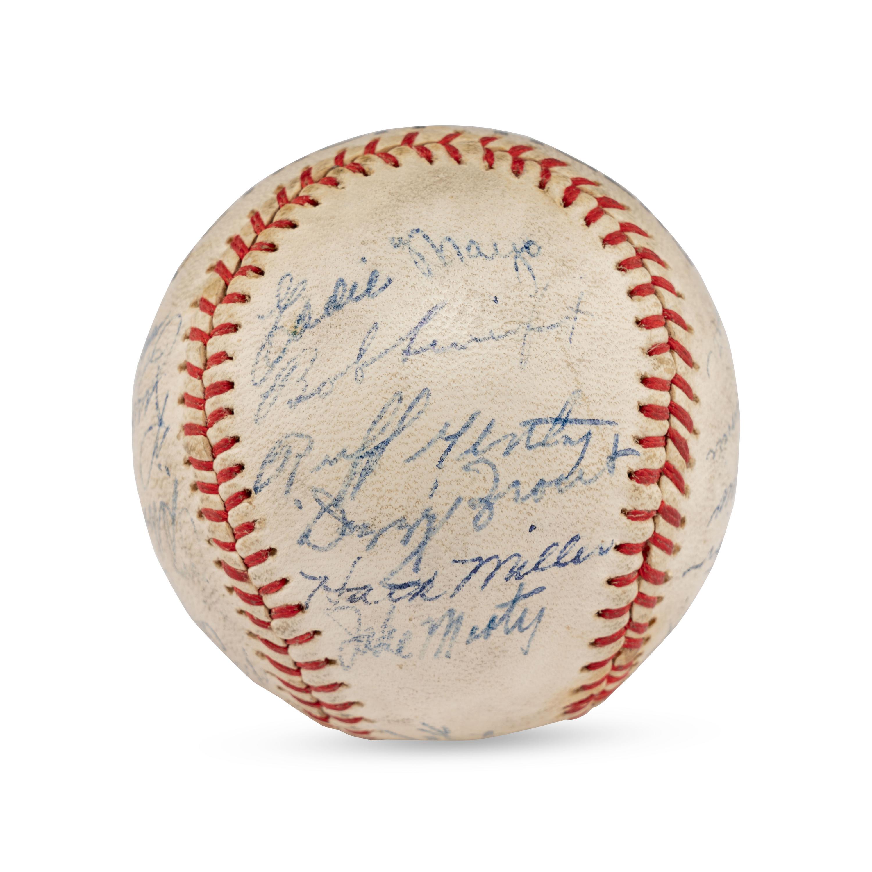A 1944 Detroit Tigers Team Signed Autograph Baseball (PSA Auction Letter)