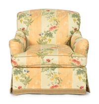 A Bridgewater Style Club Chair with Scalamandré Upholstery