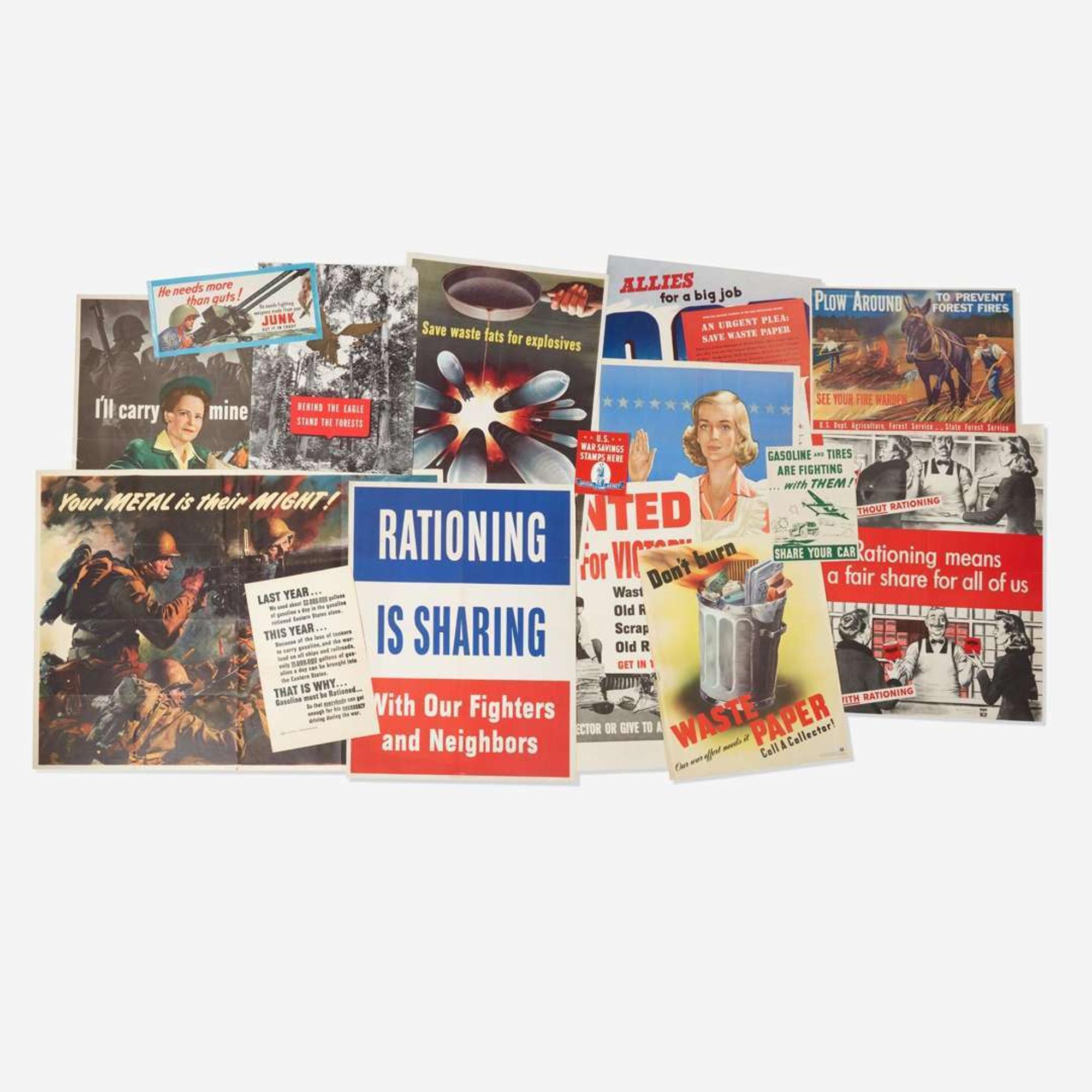 [Posters] [World War II] Group of 75 WWII Posters