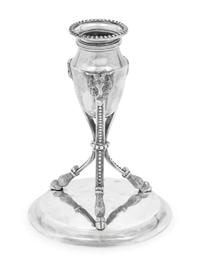 A Set of Six German Silver Candlesticks