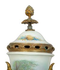 A Gilt Bronze Mounted Sèvres Style Porcelain Urn
