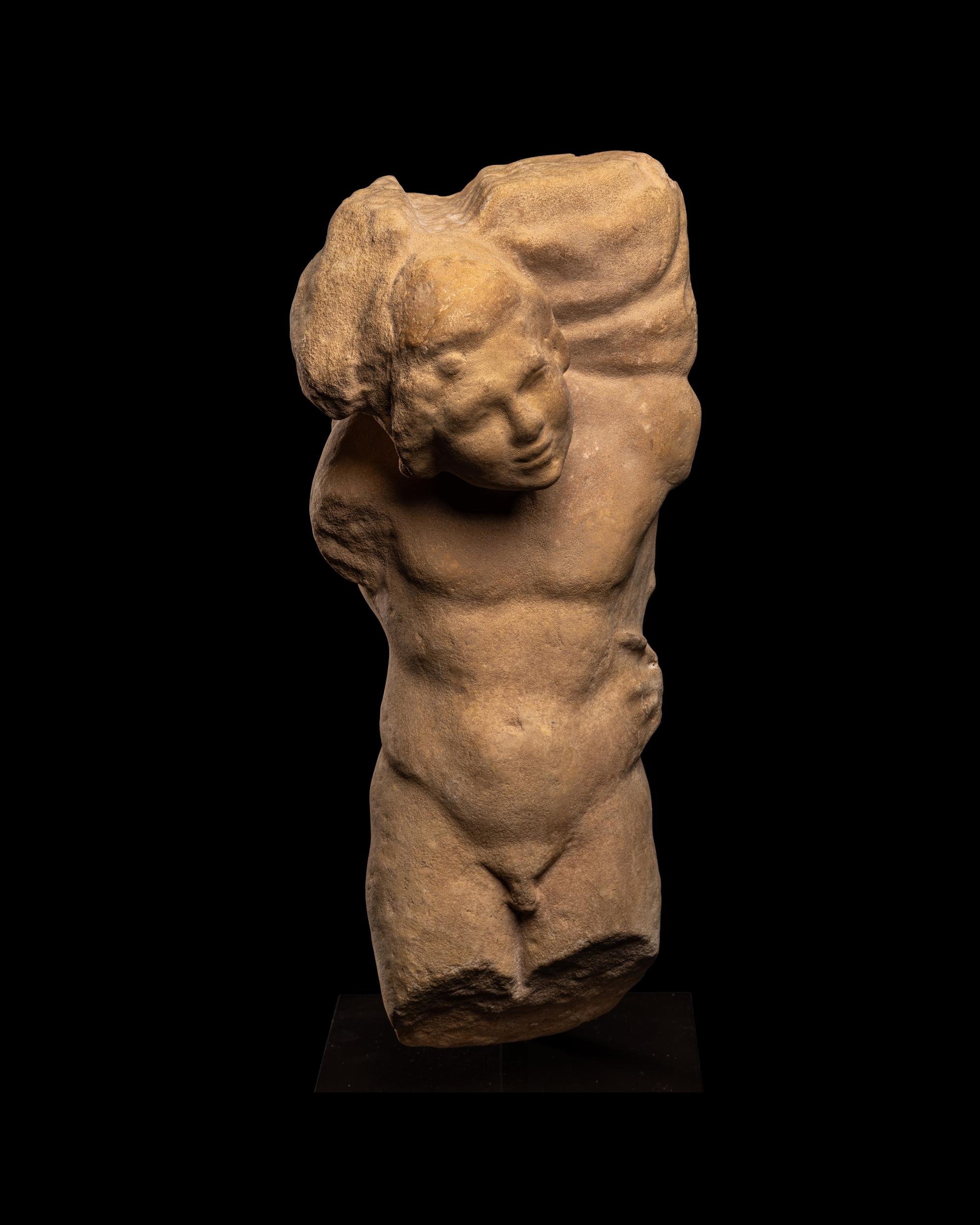 A Roman Marble Telamon in the Form of a Satyr