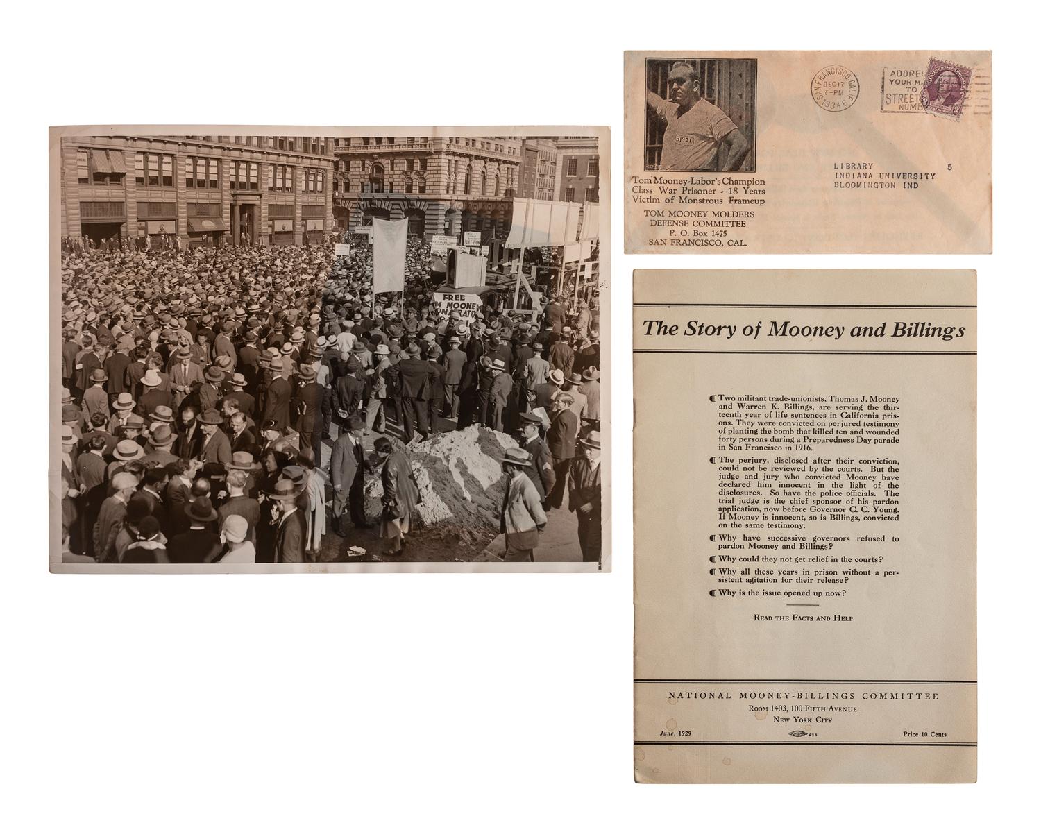 [LABOR]. A group of ephemera and pamphlets related to the labor movements of the late 19th and early 20th centuries, including an autograph letter signed by Annie LePorte DIGGS.