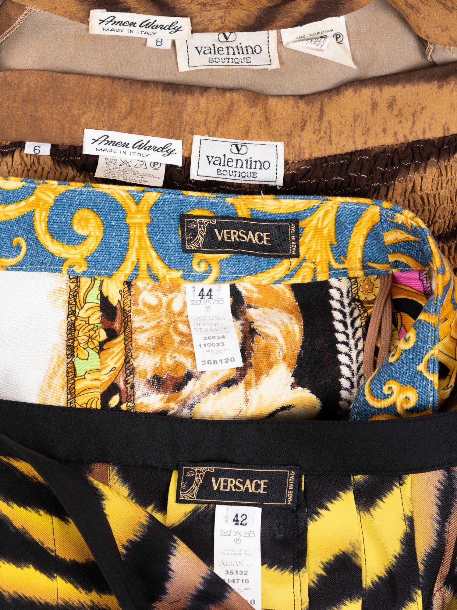 Four Designer Items: One Valentino Ensemble and Two Versace Bottom Separates, 1990-2000s