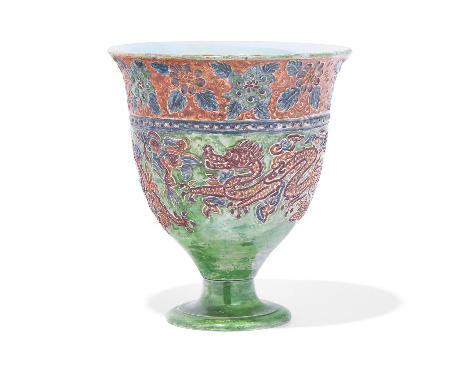 A Wedgwood Incised Lustreware 'Dragon' Vase