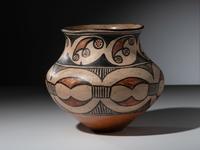 San Ildefonso Polychrome Pottery Jar