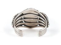 Sterling Silver, Turquoise, and Coin Cuff Bracelet